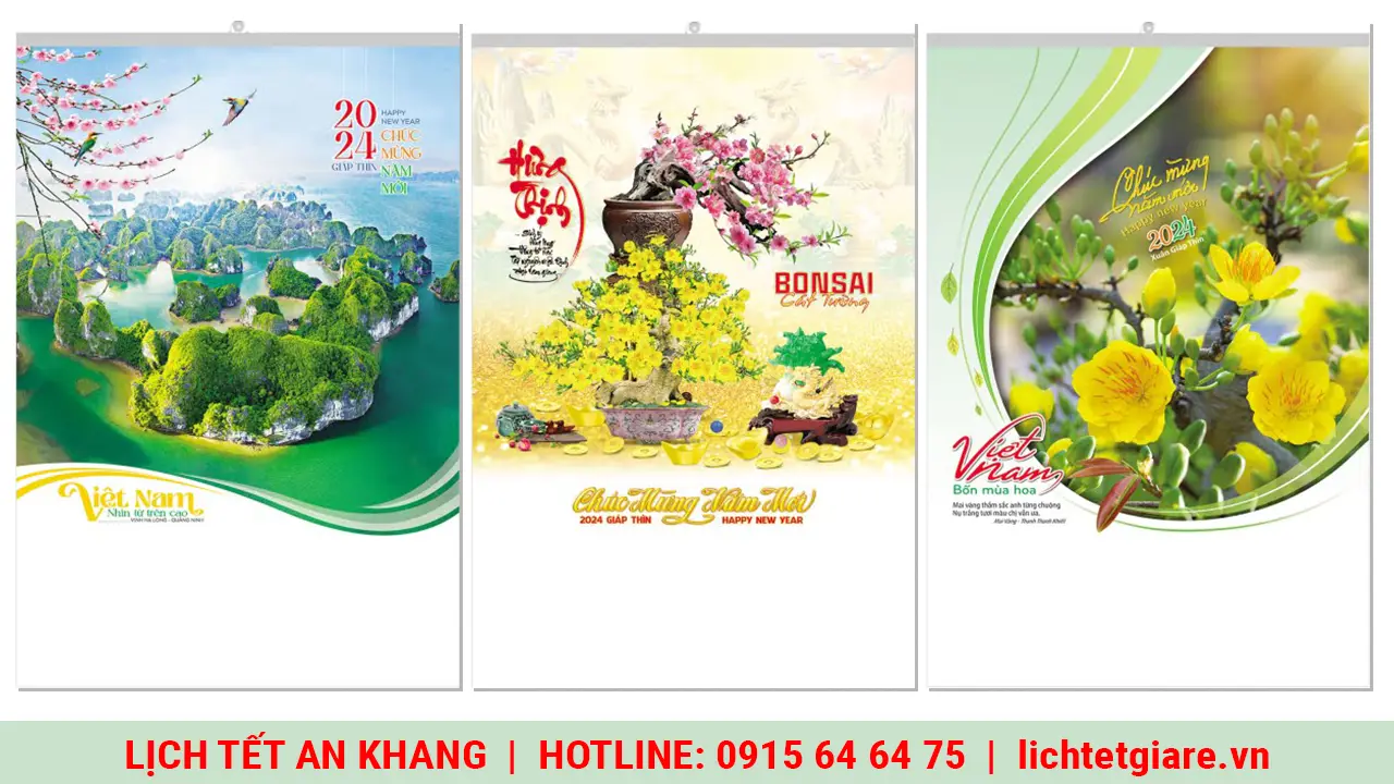 xu hướng lịch treo tường 2025