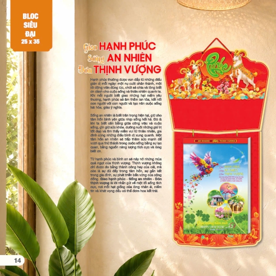 Lịch gieo hạnh phúc sống an nhiên 