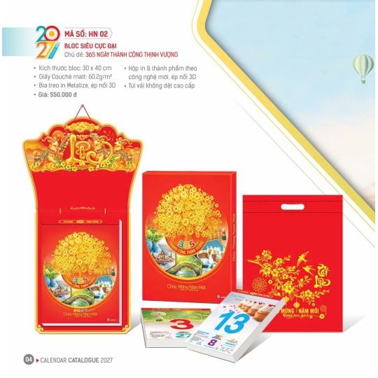 LỊCH 365 NGÀY THÀNH CÔNG THỊNH VƯỢNG