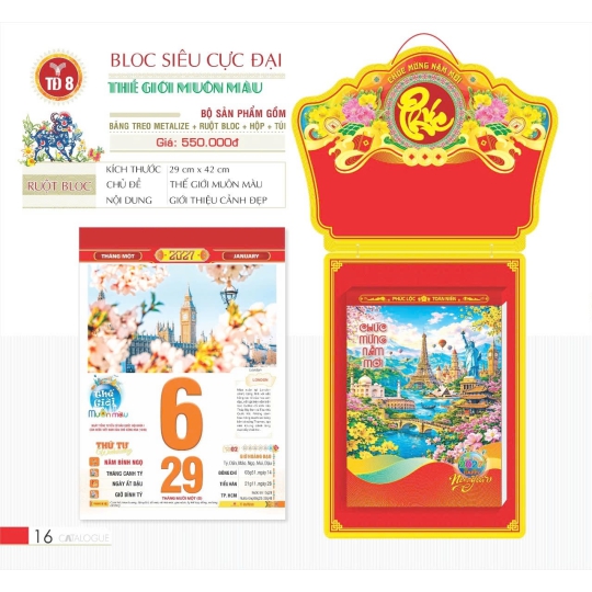 LỊCH THẾ GIỚI MUÔN MÀU