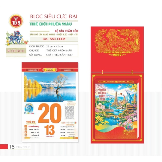 LỊCH THẾ GIỚI MUÔN MÀU