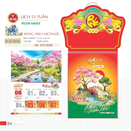 LỊCH VƯỜN NHẬT