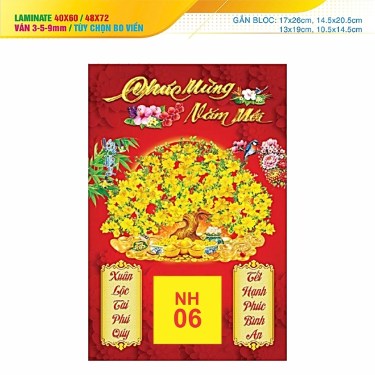 Bìa lịch lamina NH06