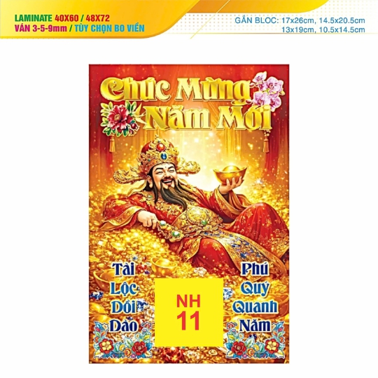 Bìa lịch lamina NH11