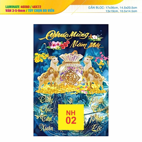 Bìa lịch lamina NH02