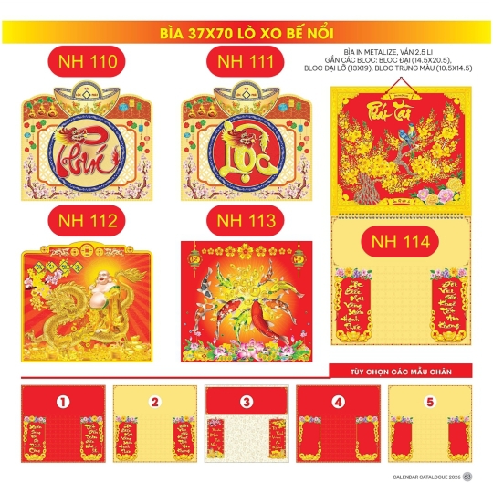 Lịch Bính Ngọ 2026 NH110 - NH114