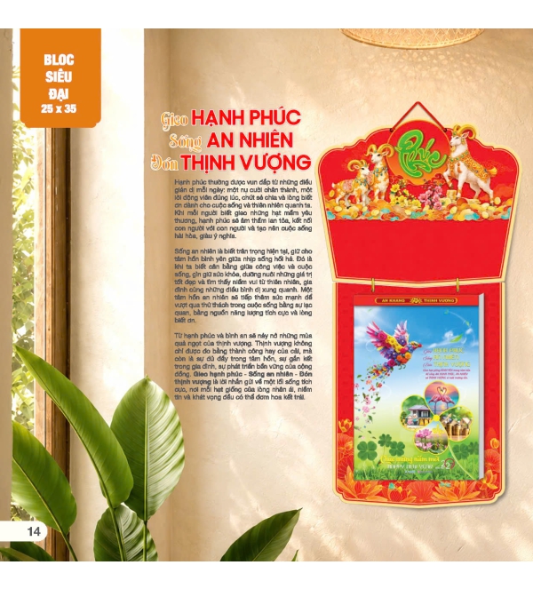 Lịch gieo hạnh phúc sống an nhiên 