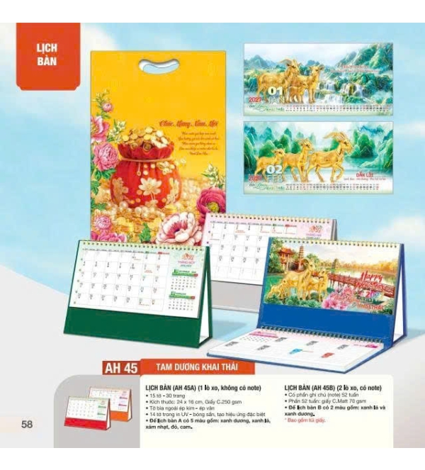 LỊCH ĐỂ BÀN TAM DƯƠNG KHAI THÁI