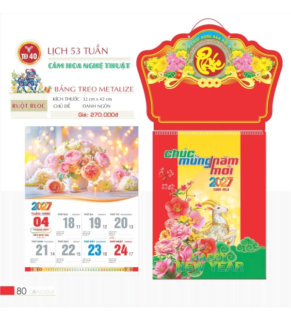 LỊCH CẮM HOA NGHỆ THUẬT 