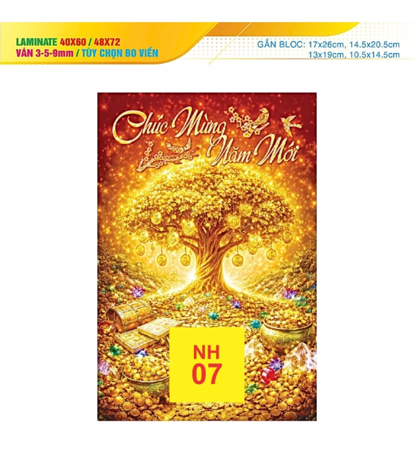 Bìa lịch lamina NH07