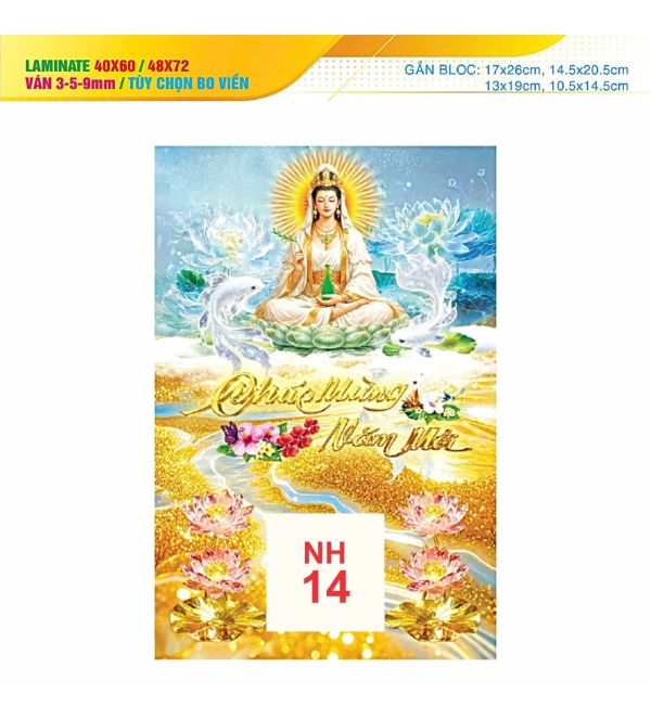 Bìa lịch lamina NH14