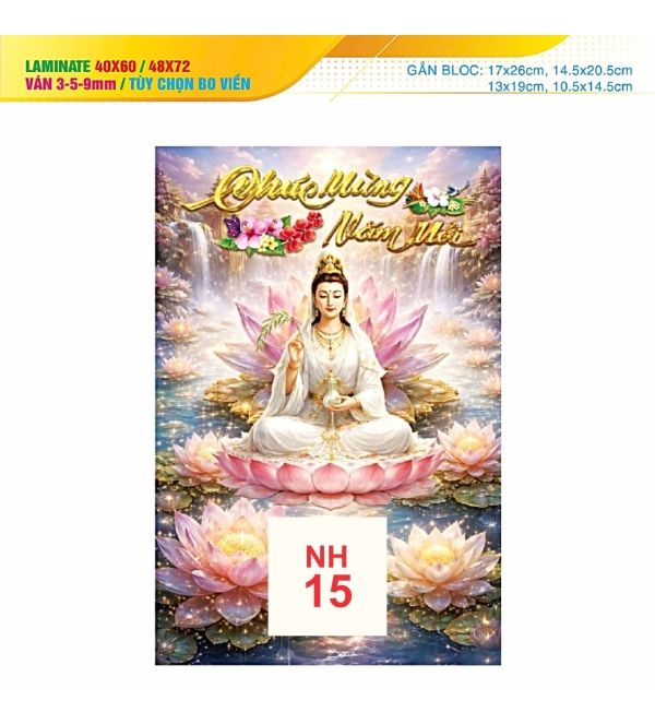 Bìa lịch lamina NH15