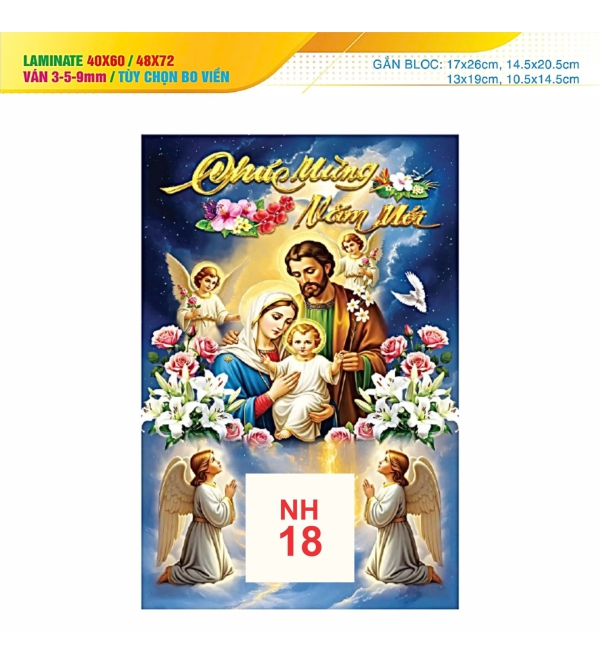 Bìa lịch lamina NH18