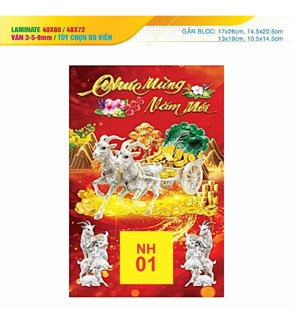 Bìa lịch lamina NH01