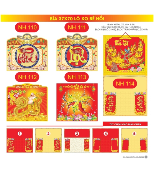 Lịch Bính Ngọ 2026 NH110 - NH114