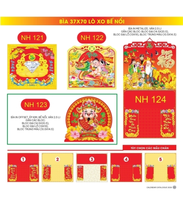 Lịch Bính Ngọ 2026 NH121 - NH124